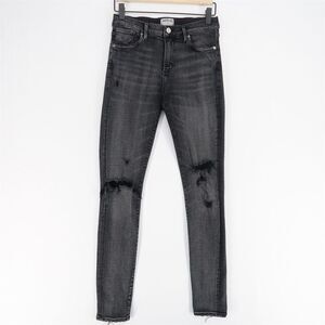 AGOLDE Sophie Skinny Jeans Womens 26 Black Stretch Distressed‎